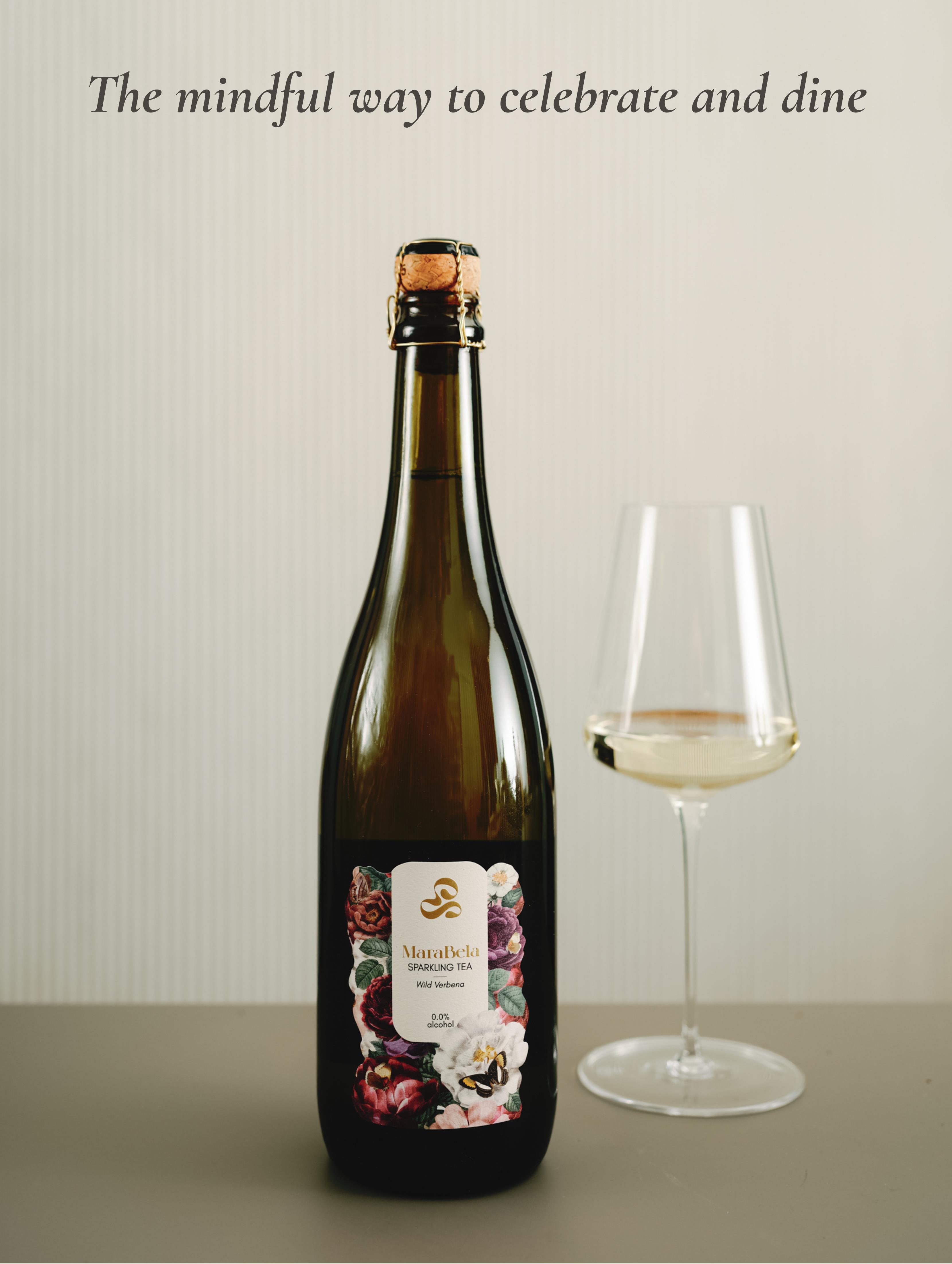 Sparkling tea, crafted from organic teas and botanicals. 0.0% alcohol.