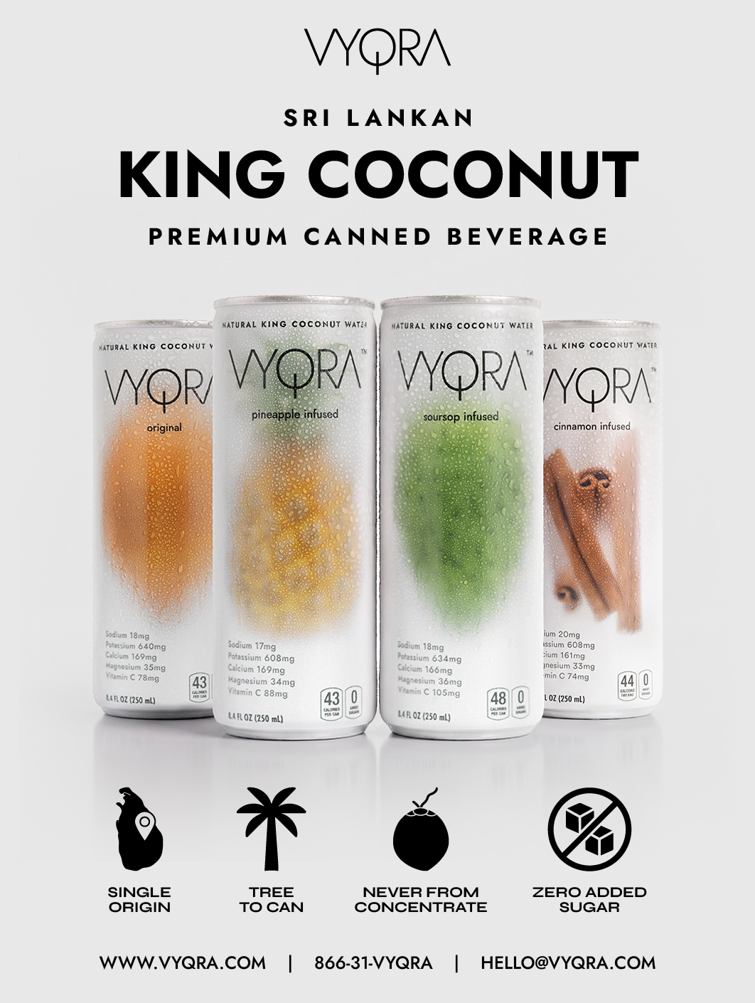 Sri Lankan King Coconut in a Premium Canned Beverage Range