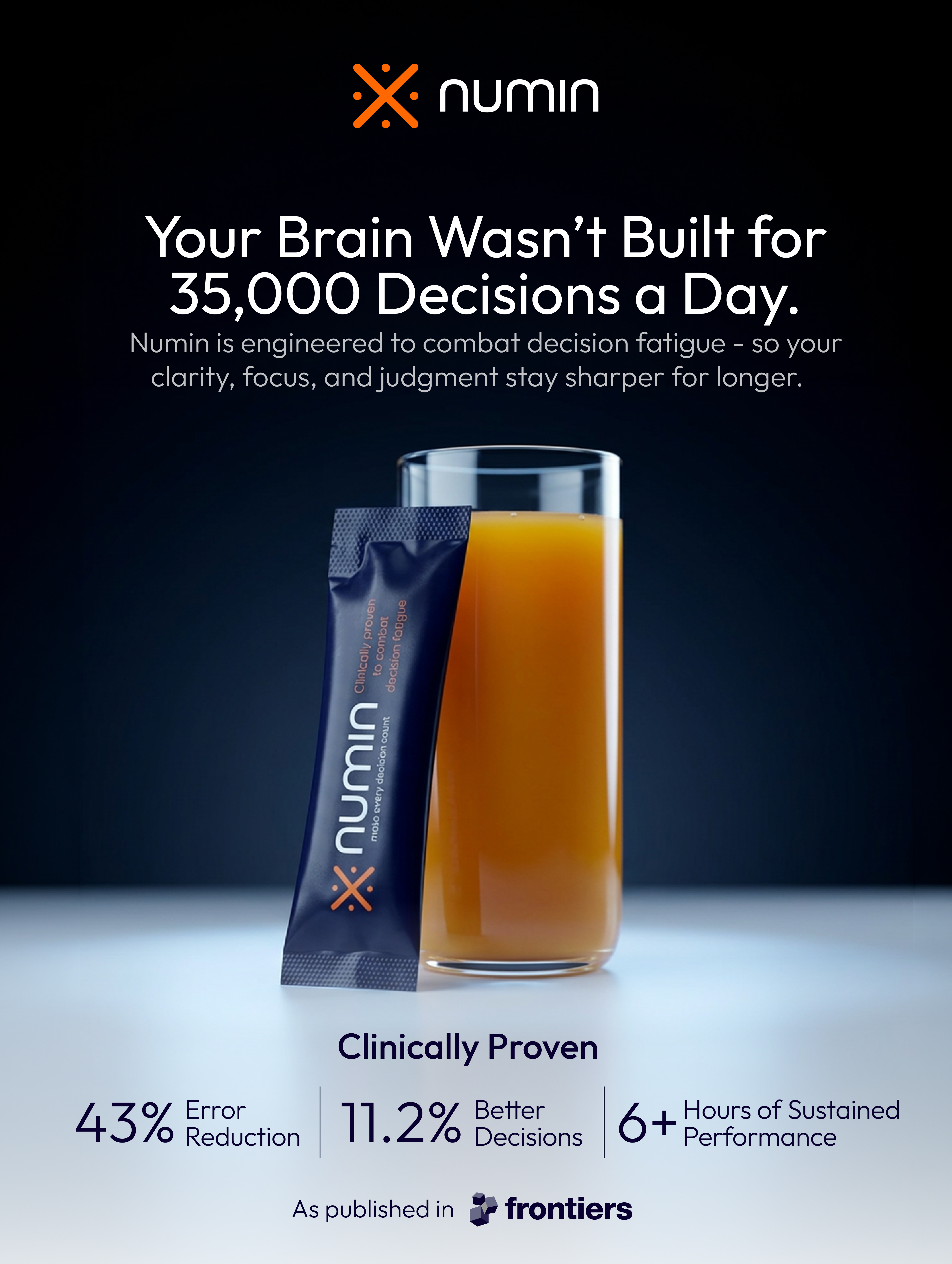 World's First Clinically Proven Formula to Combat Decision Fatigue